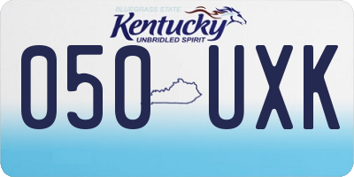 KY license plate 050UXK