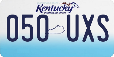 KY license plate 050UXS