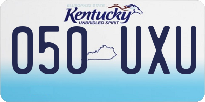 KY license plate 050UXU