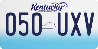 KY license plate 050UXV