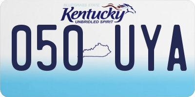 KY license plate 050UYA