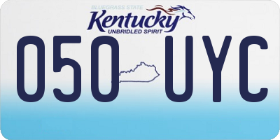 KY license plate 050UYC