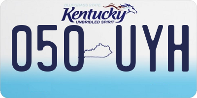 KY license plate 050UYH