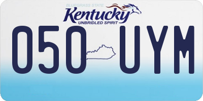 KY license plate 050UYM