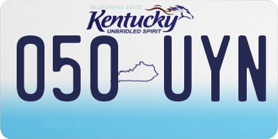 KY license plate 050UYN