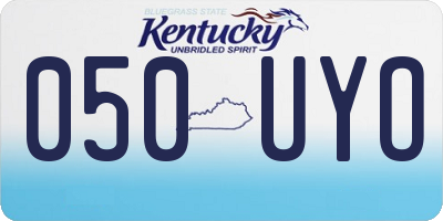 KY license plate 050UYO
