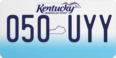 KY license plate 050UYY