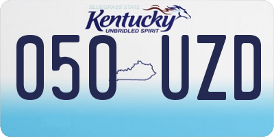 KY license plate 050UZD