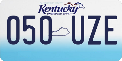 KY license plate 050UZE