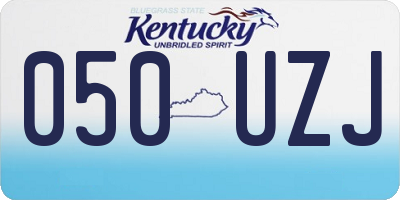 KY license plate 050UZJ