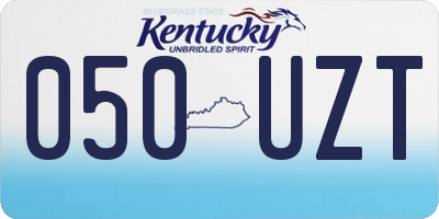 KY license plate 050UZT