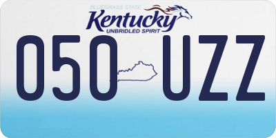 KY license plate 050UZZ