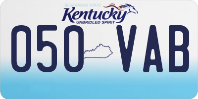 KY license plate 050VAB