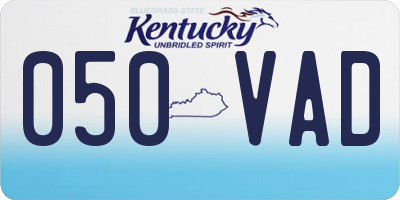KY license plate 050VAD