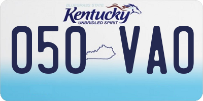 KY license plate 050VAO