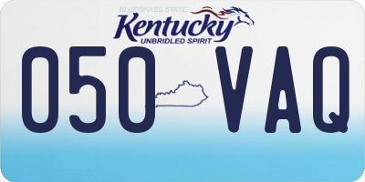 KY license plate 050VAQ