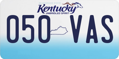 KY license plate 050VAS