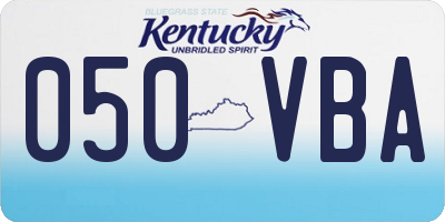 KY license plate 050VBA