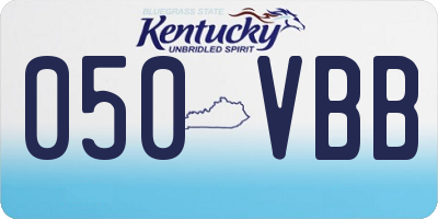 KY license plate 050VBB