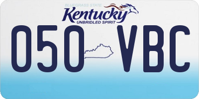 KY license plate 050VBC