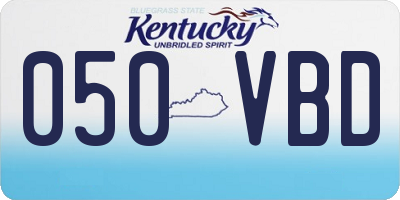 KY license plate 050VBD