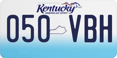 KY license plate 050VBH