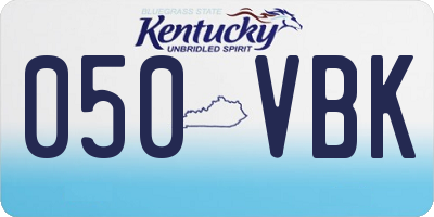 KY license plate 050VBK