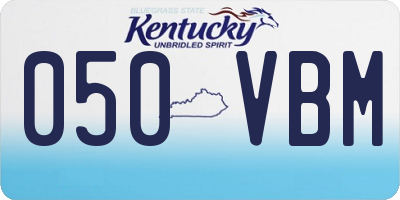 KY license plate 050VBM