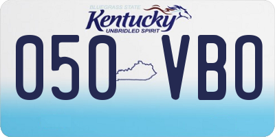 KY license plate 050VBO