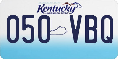 KY license plate 050VBQ