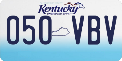 KY license plate 050VBV