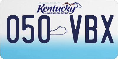 KY license plate 050VBX