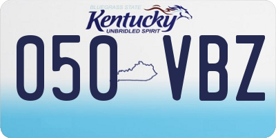 KY license plate 050VBZ