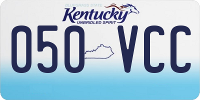 KY license plate 050VCC