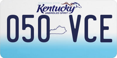 KY license plate 050VCE