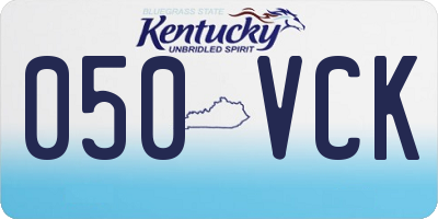 KY license plate 050VCK