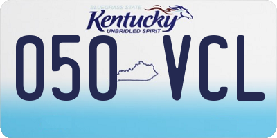 KY license plate 050VCL