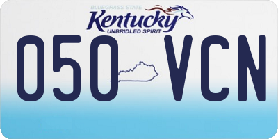 KY license plate 050VCN