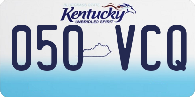 KY license plate 050VCQ