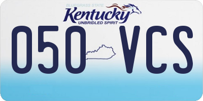 KY license plate 050VCS