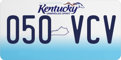 KY license plate 050VCV