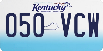 KY license plate 050VCW
