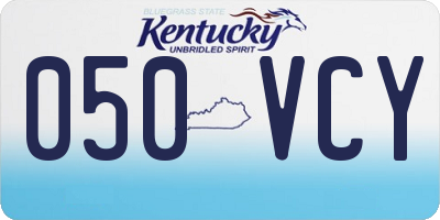 KY license plate 050VCY