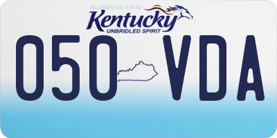 KY license plate 050VDA