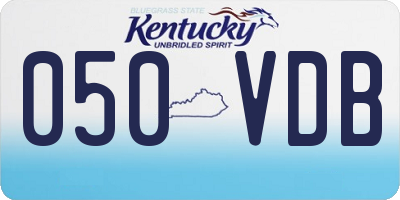 KY license plate 050VDB