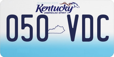KY license plate 050VDC