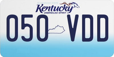 KY license plate 050VDD
