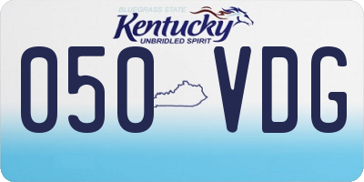 KY license plate 050VDG