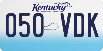 KY license plate 050VDK