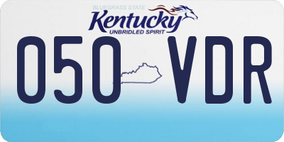 KY license plate 050VDR